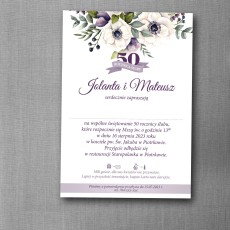 Zaproszenie na rocznicę ślubu "Letni Świt"