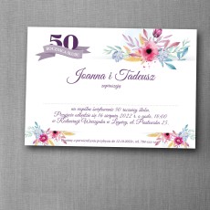 Zaproszenie na rocznicę ślubu "Purpura Dnia"