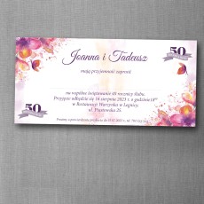Zaproszenie na rocznicę ślubu "Różany Blask"